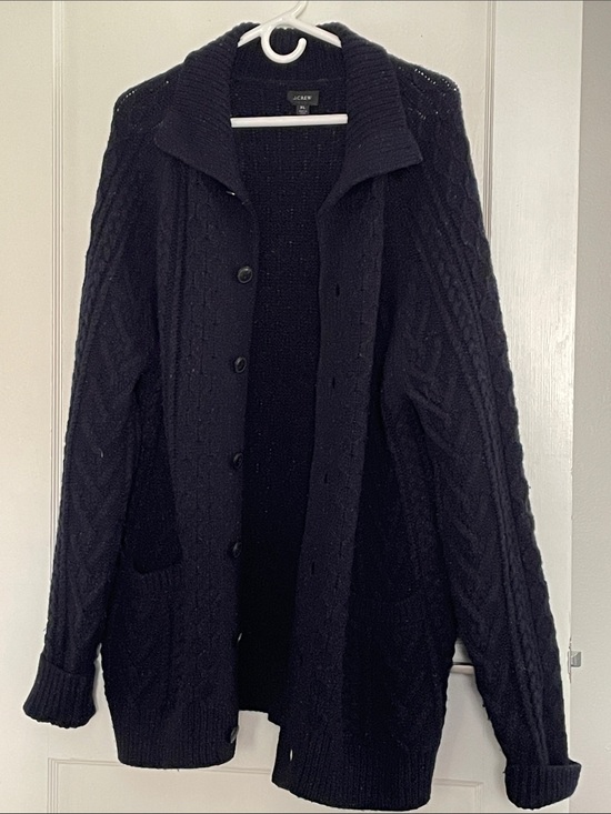 J. Crew Other - J. Crew Men's Merino Wool Blend Cable-Knit Button-Up Cardigan Sweater